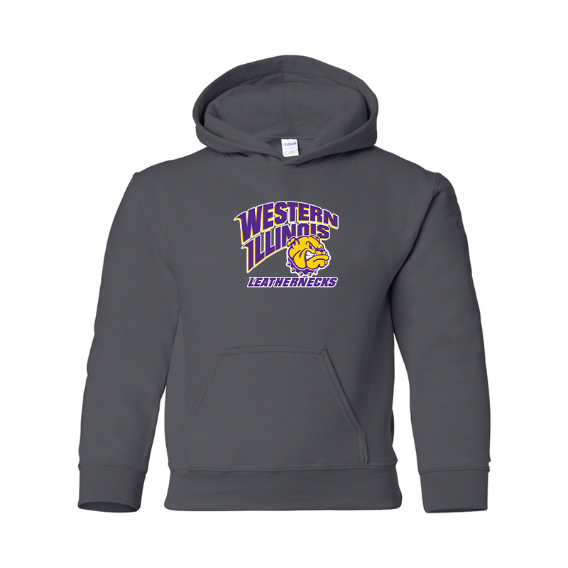 Youth Western Illinois Leathernecks Gildan Heavy Blend  Hooded Sweatshirt